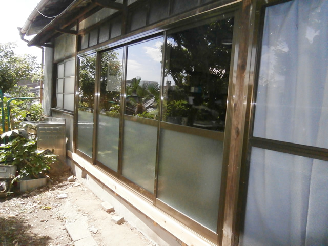 木製窓からアルミサッシへリフォーム　施工事例　名古屋市瑞穂区